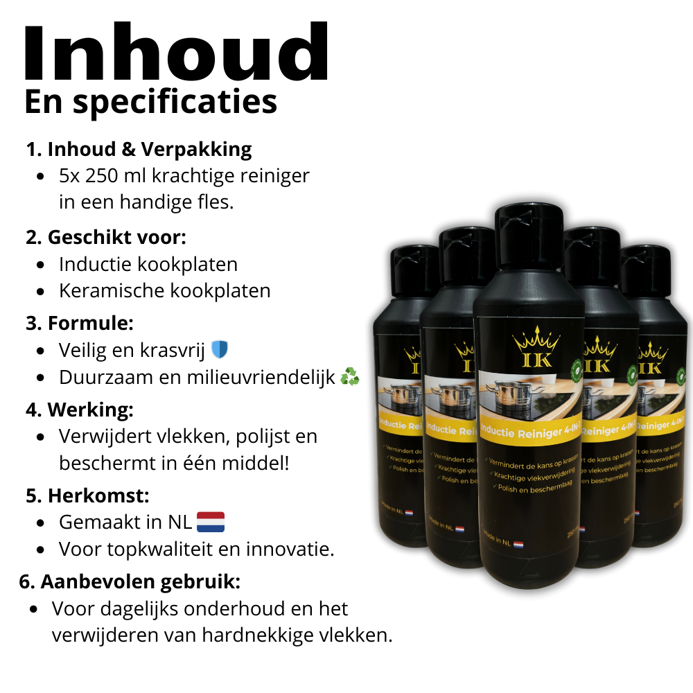 Inductie Reiniger 4-IN-1