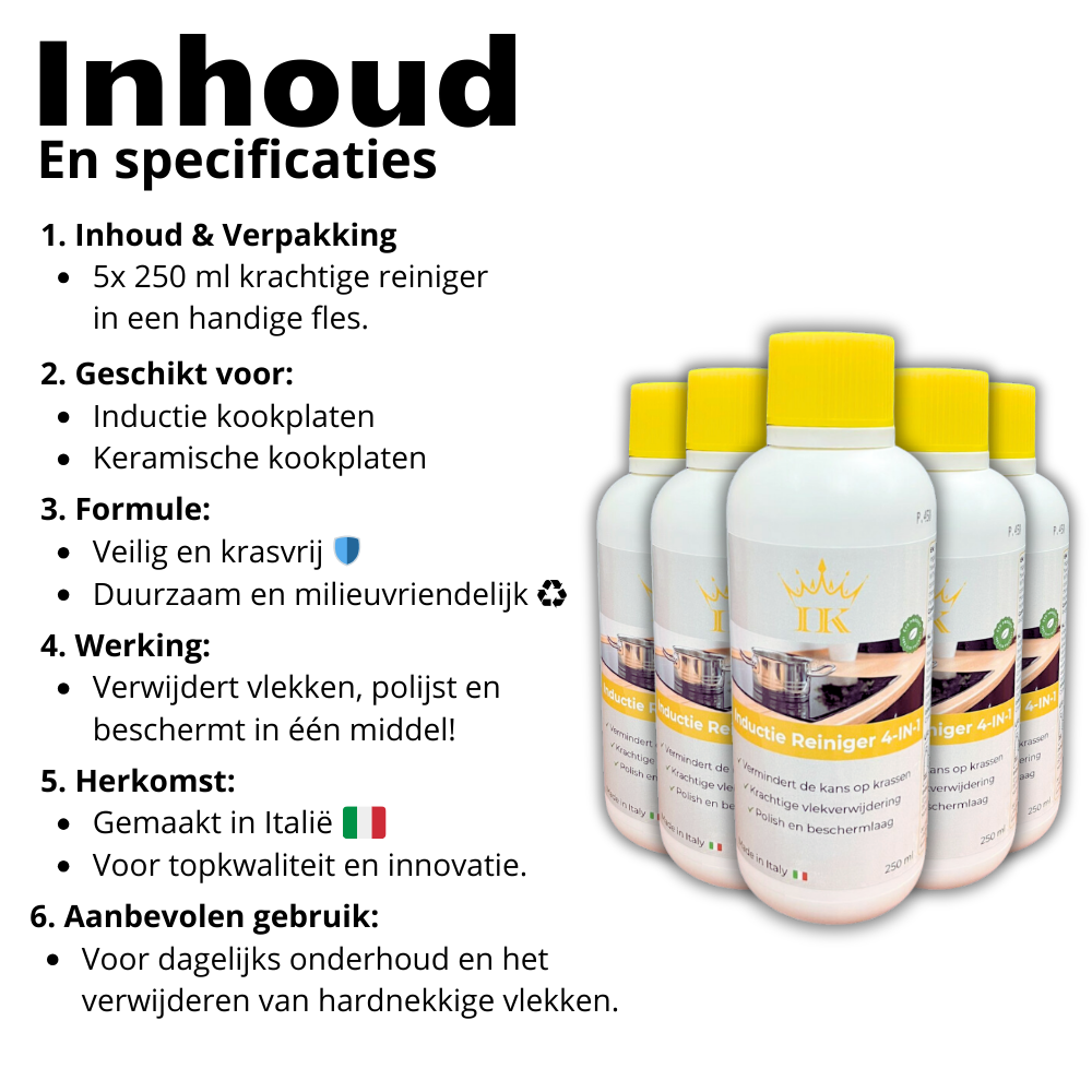Inductie Reiniger 4-IN-1