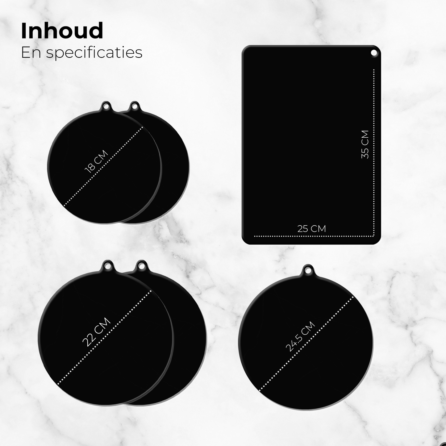 Induktionsschutz - Schwarz, 6 Stück