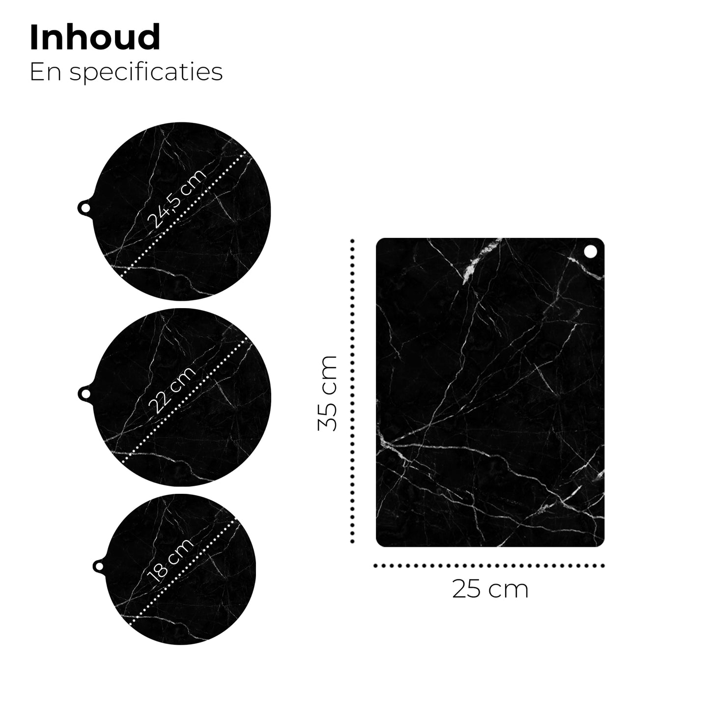 Induktionsschutz - Marmor, 12 Stück