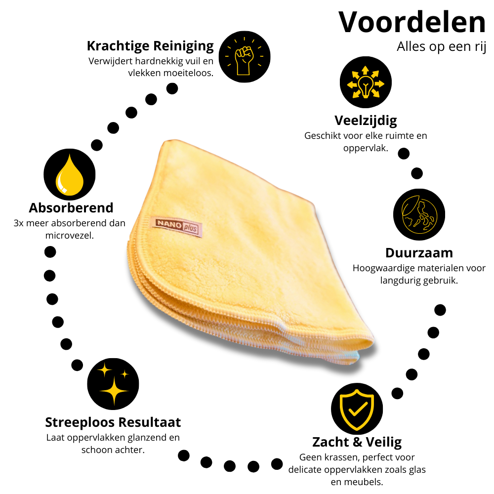 Reinigungstücher - Gelb, 10 Stück