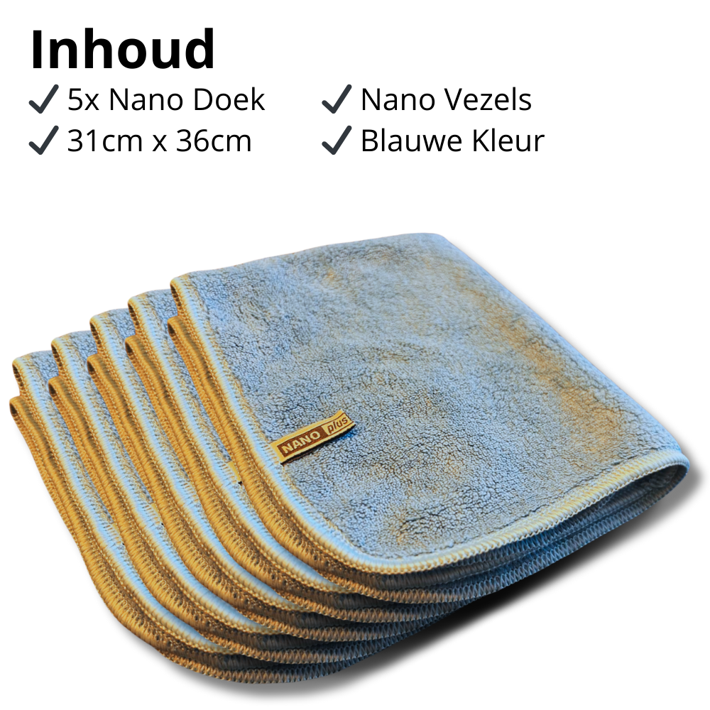 Schoonmaakdoeken - Blauw, 5 stuks