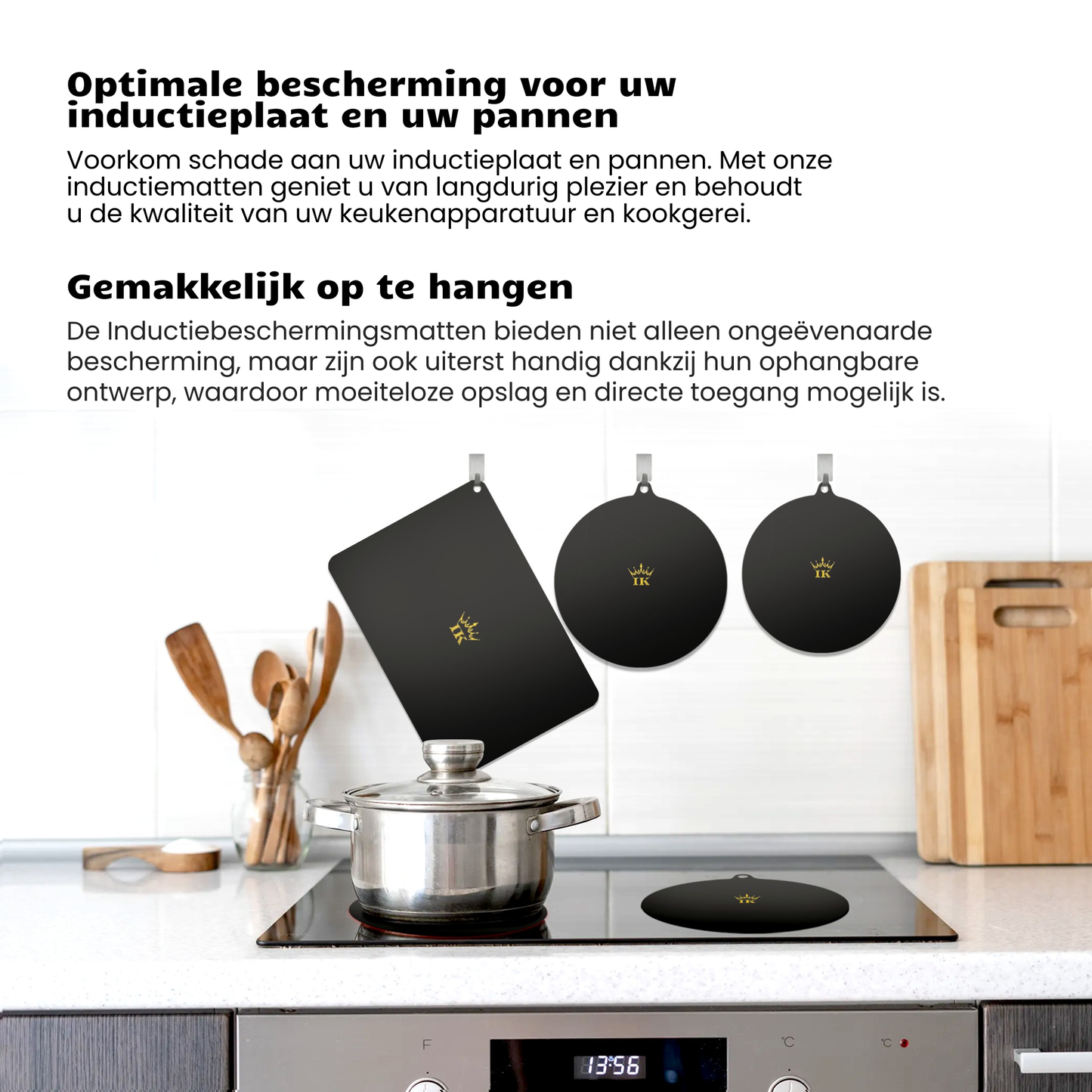 Induction Kings premium inductie beschermers met anti-slip laag tegen krassen