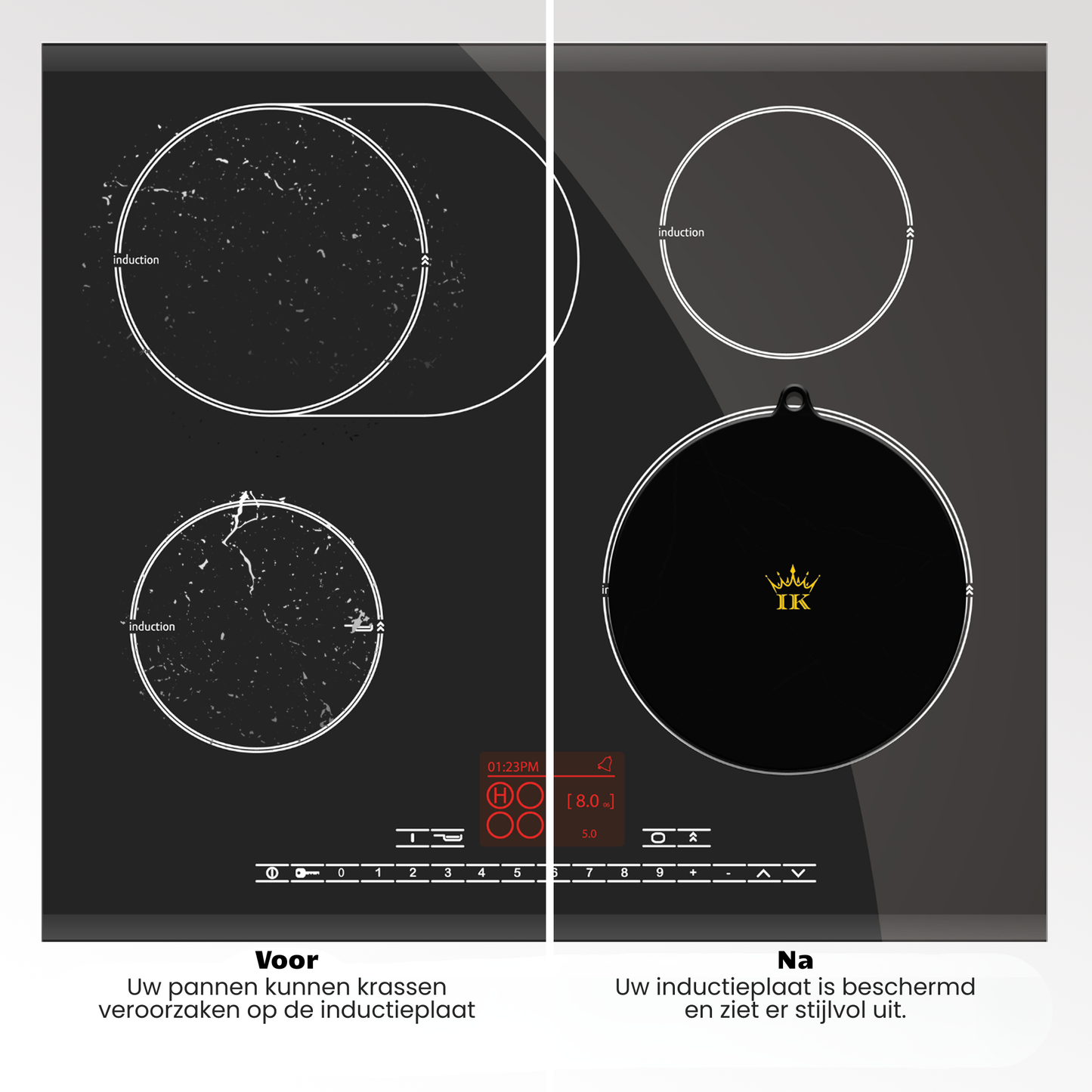 Inductie Beschermers - Zwart, Premium Kwaliteit