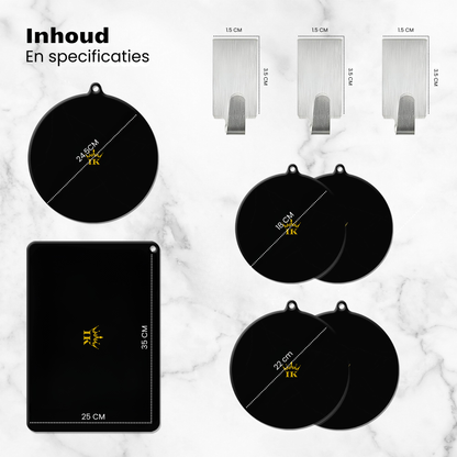 Induction Kings premium inductie beschermers met anti-slip laag tegen krassen
