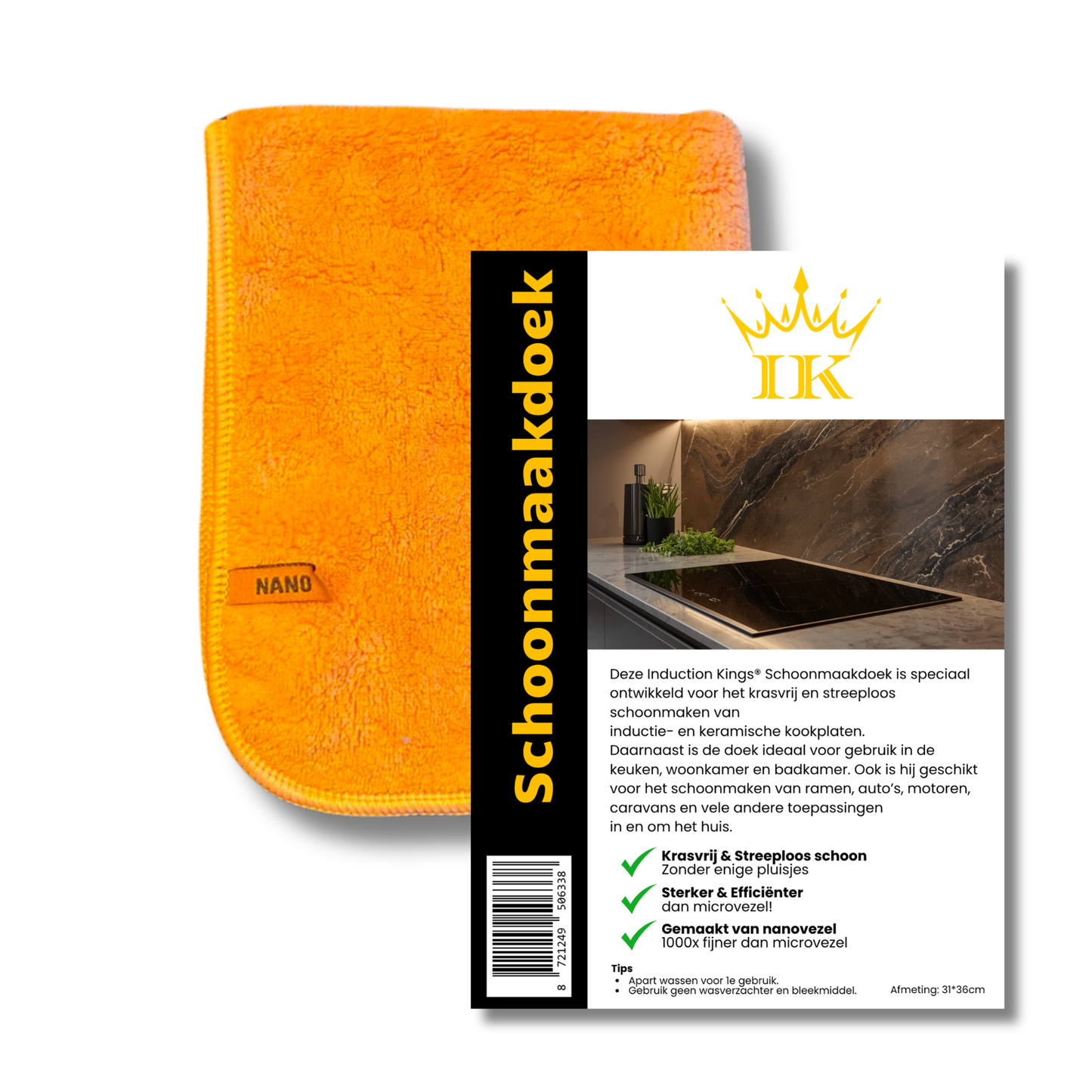 Nano-Reinigungstuch - Orange, 1 Stück