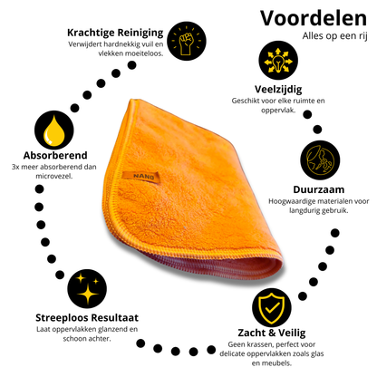 Nano-Reinigungstuch - Orange, 1 Stück